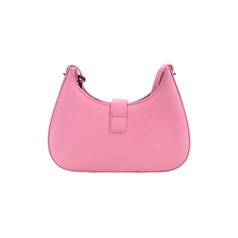 Behno Womens Leather Buckled Strapped Shoulder Handbag Gum Pink — image 4 of 8